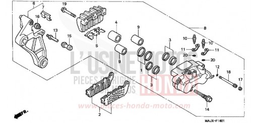 ETRIER DE FREIN ARRIERE (ST1100A) ST1100AX de 1999